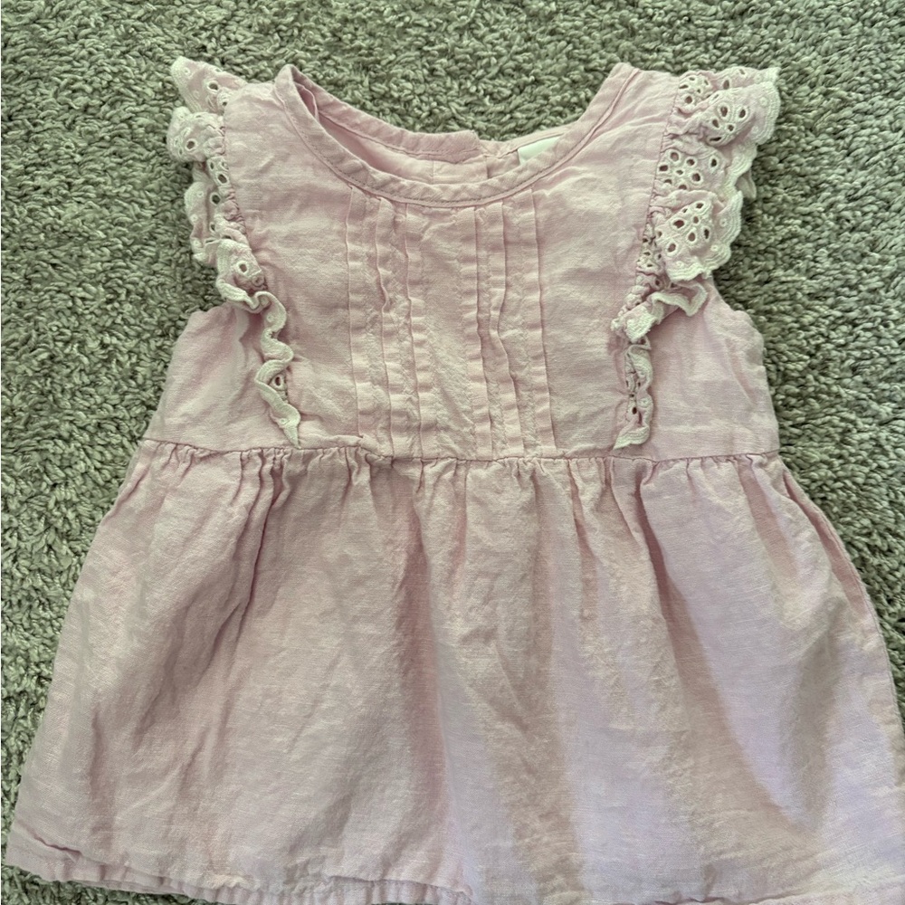 Gymboree Soft Pink Girls Linen-Cotton Top